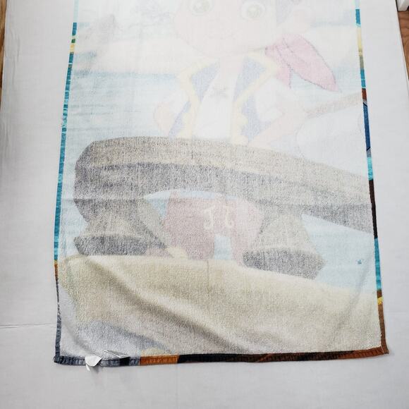 Vintage Disney Jake And The Never Land Pirates Beach Towel 28x55 Blue Bath Pool - Picture 11 of 15